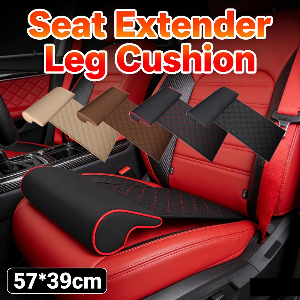Car Seat Extender Leg Cushion Universal PU Leather Sponge Comfortable Fatigue Relief Auto Office Accessories 57x39cm