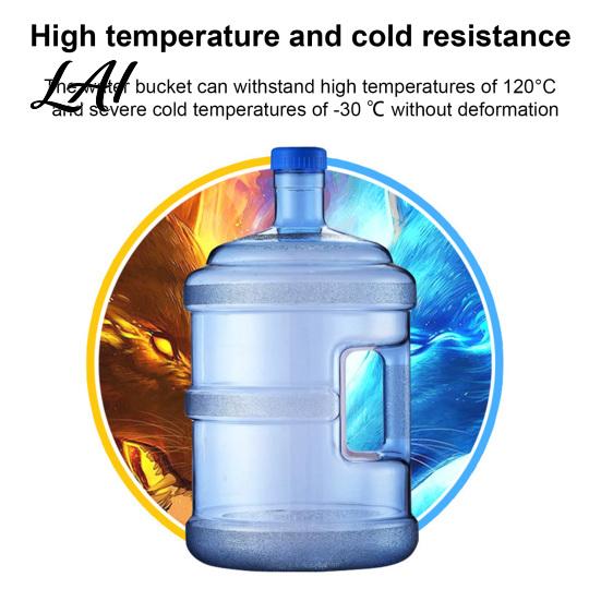 Heavy Duty Plastic Water Jug Reusable with Handle And Screw Top 3.78L Capacity Food Grade Dispenser Portable Bottle for Home Office Easy Carry