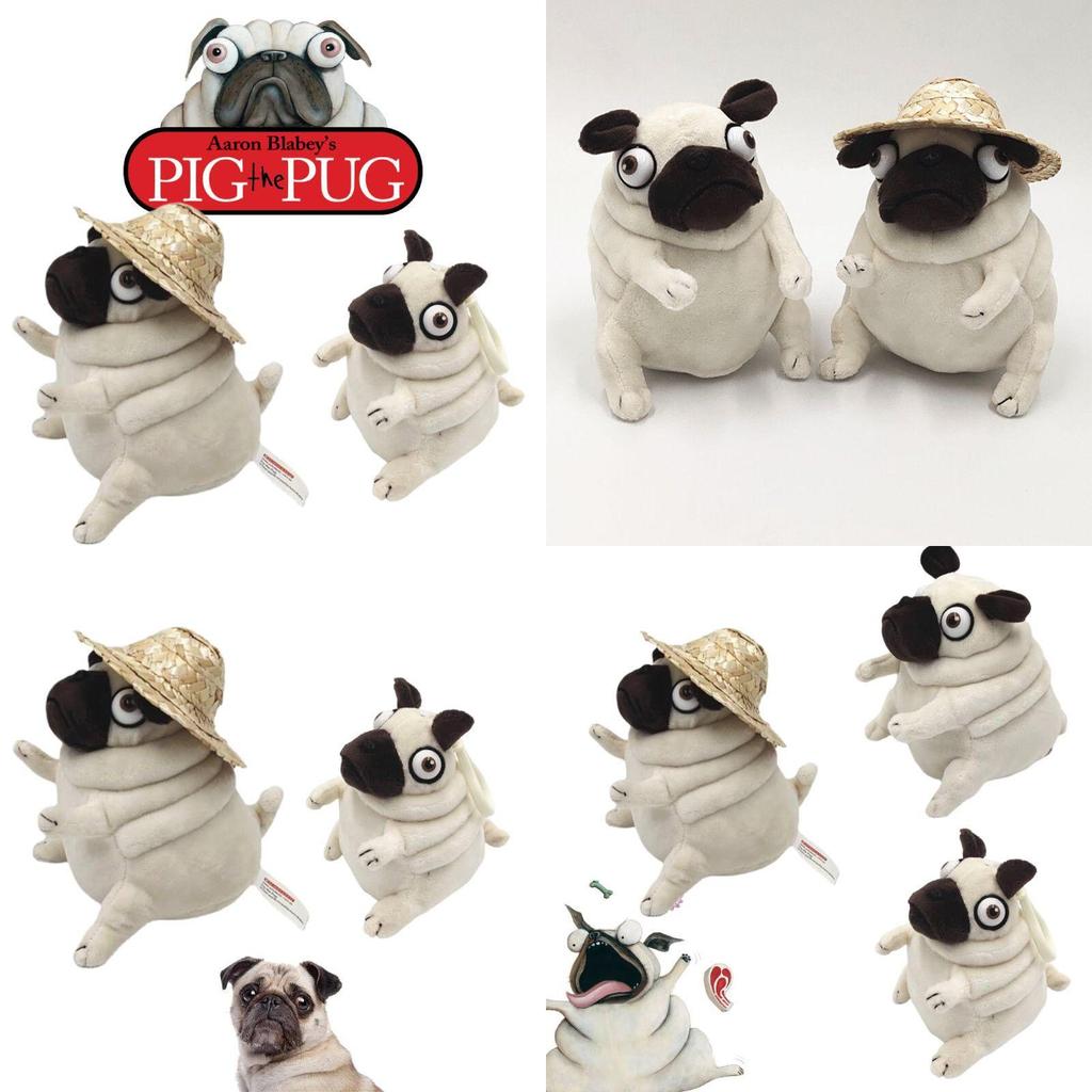 Beautiful Pig The Pug Dog In A Hat Plush Toy