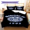 MSV Duisburg Pattern Bedding,Quilt Set Quilt Cover Pillowcase Home Birthday Gift(1 * Duvet Cover + 2 * Pillowcase, Without Core)