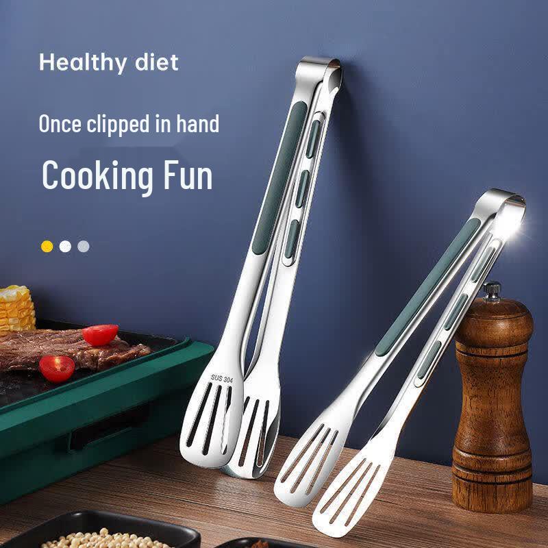 304 Stainless Steel Anti-scald BBQ Food Tongs Set