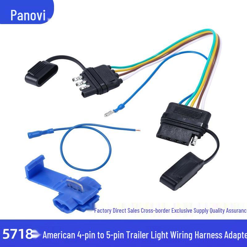 Custom 4-pin to 5-pin Trailer Signal Adapter Wiring Harness 57187