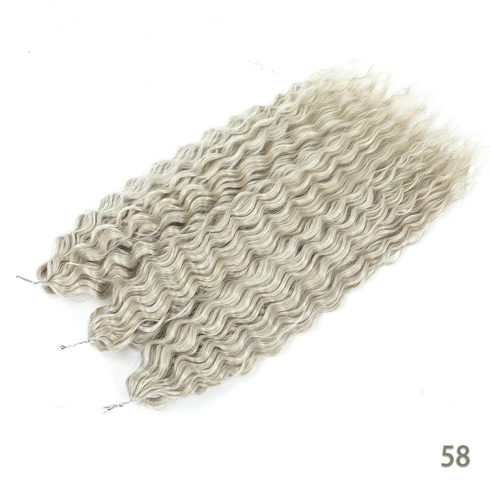 Per Crochet a Twist Sintetico Resistente al Calore Macchina Trama Doppia 22 Pollici 300g 3Pz/Lotto#1B #4 BUG2 Estensioni Trama Onda d'Acqua