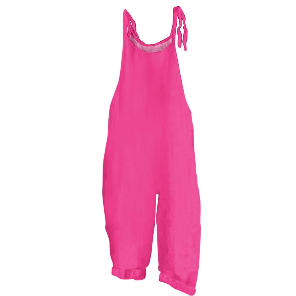 Kids Casual Solid Color Jumpsuit Overalls Adjustable Strap Wide Leg Pants Comfortable Fit Suitable for Everyday Wear and Outdoor Activities