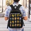 Arten von italienischem Brainrot Meme Klassischer Rucksack Outdoor High School Reise Handgezeichneter Tagesrucksack Herren Damen Laptop Umhängetasche