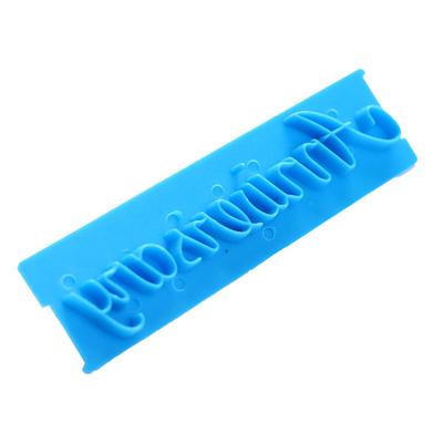 6Pcs Fondant Cake Embosser Letters Mold Happy Birthday Best Wishes Baking Molds