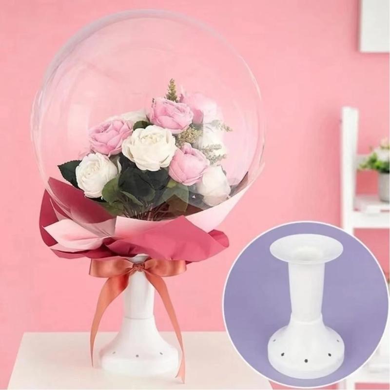 Practical Clear Balloon Base Stabilizer Balloon Stand Holder For Bouquet Displays Birthday Christmas Event