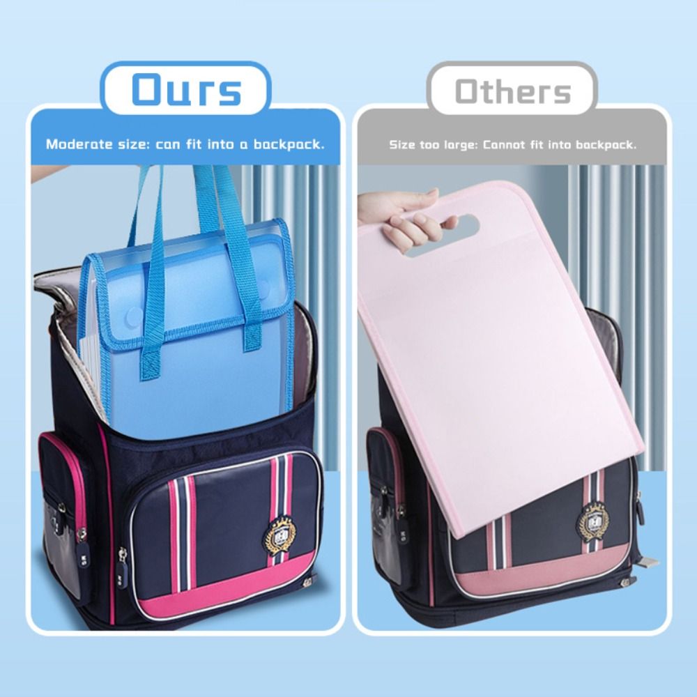12-layer A4 File Folder Handheld Data Bag Professional Test Paper Storage Folder  for School Office