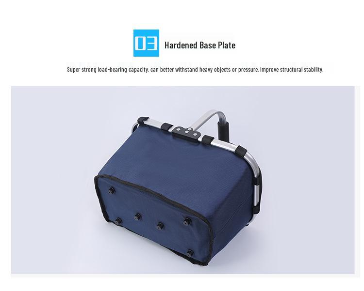 Large Insulated Picnic Basket with Foldable, Portable Design for Outdoor Use and Camping