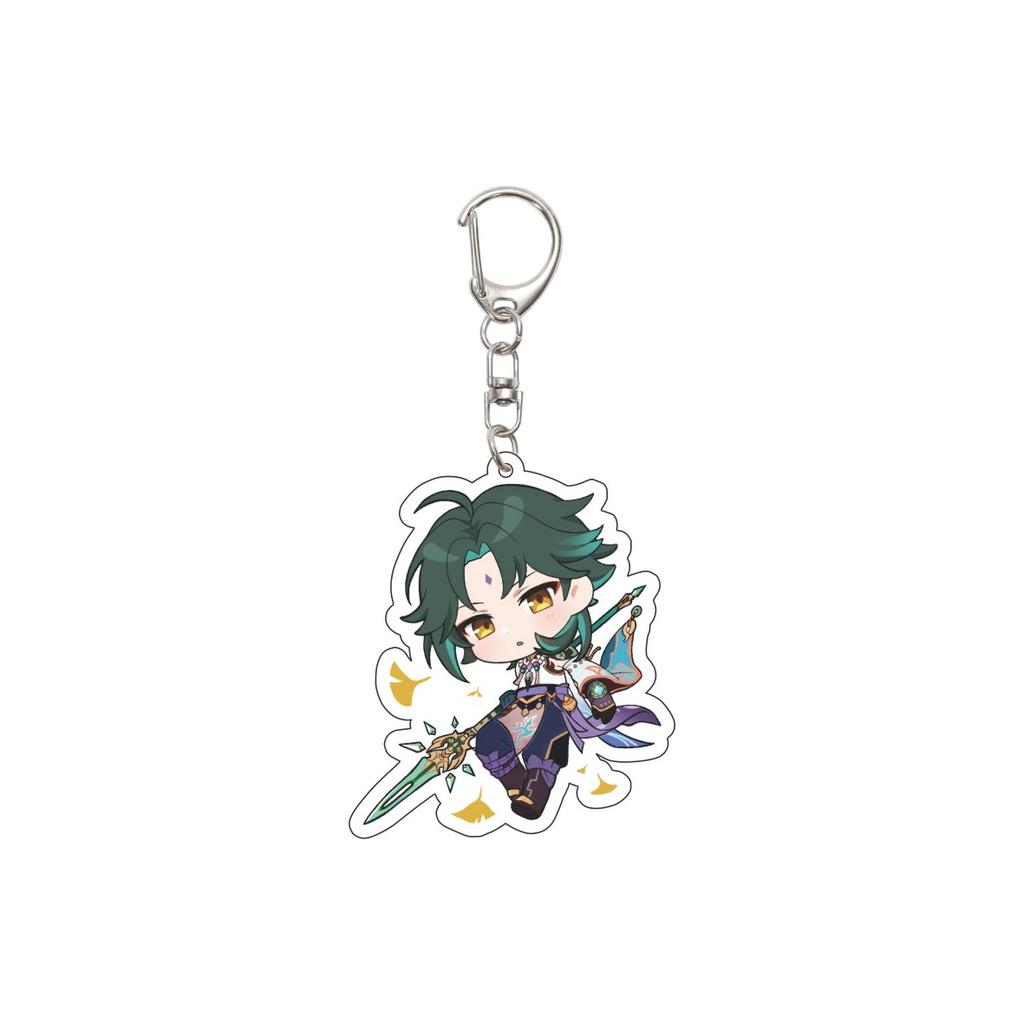 55MM Anime Genshin Impact Keychain xiao  Key Chain Acrylic Model Plate Christmas Gifts
