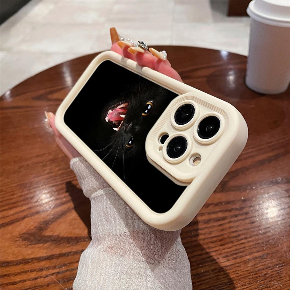 LZ10 Cat Body Language Silicone Phone Case for Samsung A15 A35 S24 S23 Ultra S22 S21 Plus S20 FE A05 A06 A54 A55 A53 A14 M15 Shockproof Back Cover