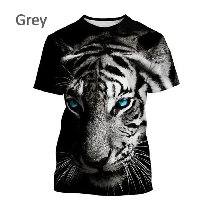 Tiger 3D T Shirt Men Women Summer Fashion Short Sleeve Printed Animal T-Shirt Cool Tops T-Shirts Unisex