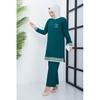 Islamska szafa damska prążkowana tunika spodnie garnitur hidżab