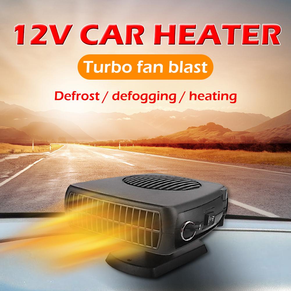 12V Car Bus Truck Heater Portable Windshield Demister Defroster Heating Fan Fast Heating Drying Auto Vehicle