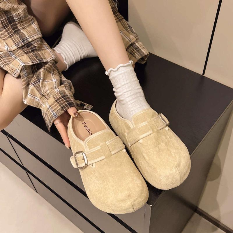 

Винтажные шлепанцы на толстой подошве для женщины. Крутые шлепанцы и обувь, увеличивающая рост. 40 бежевый