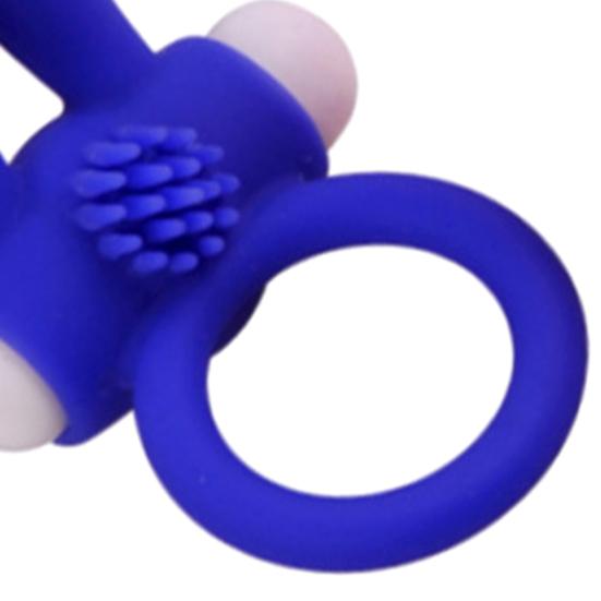 Butterfly Rabbit Vibrating Cock Ring - Dual Stimulation Delay Ring with Multi-Speed Vibration, Body-Safe Silicone, Waterproof Adjustable Fit