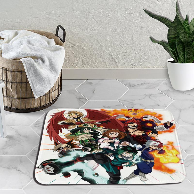 Amime meu herói academia tapetes deku midoriya izuku bakugou tapete dos desenhos animados quarto sala de estar macio antiderrapante área