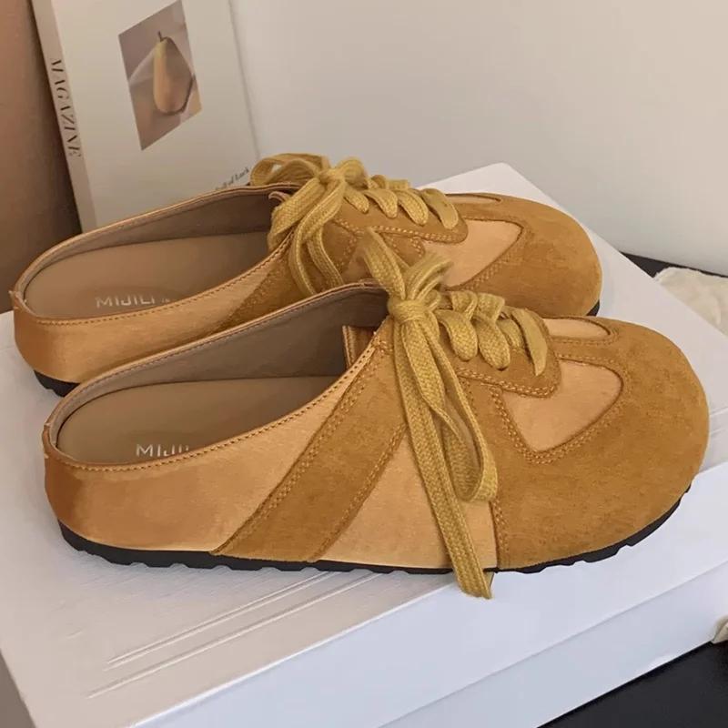 Modische Ballerinas Damen Hausschuhe Frühling Slingback Pantoletten Schuhe Plateau Bequeme Schuhe Lässige Damen Sandalen 2025 Trend Marke Damen Chaussures