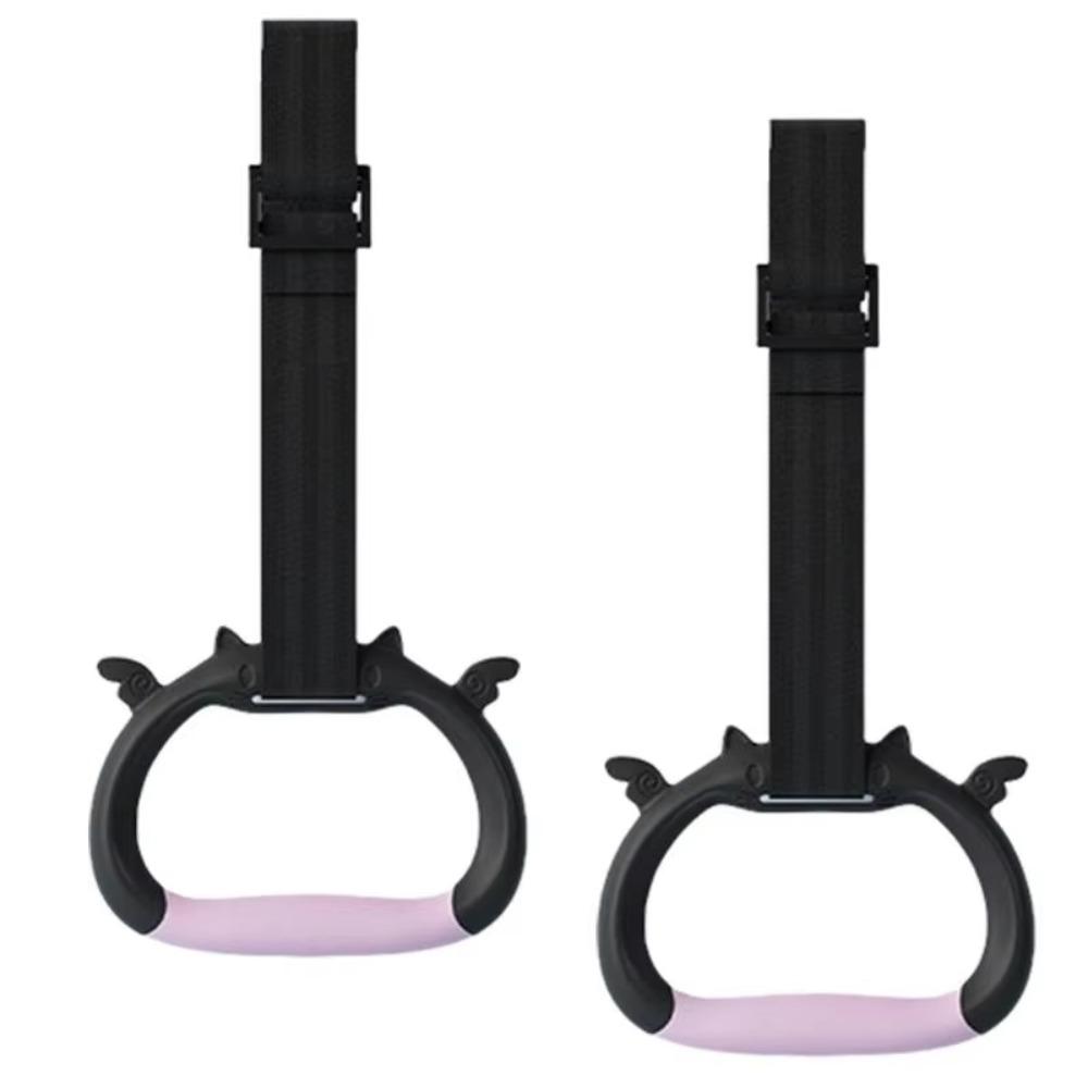 

Arm Strength Pull up Handle Rings Non-Slip Strength Training Ring Fitness Equipment 1M чёрный