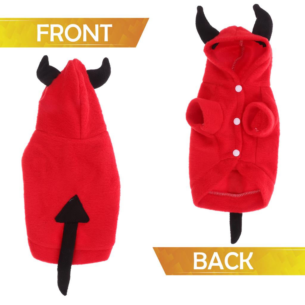 Pet Devil Transformation Costume Halloween Stereoscopic Clothes Adorable Stylish Design Easy to Put on Comfortable for Small