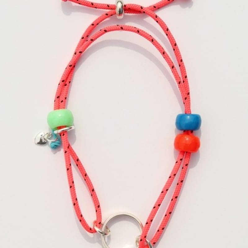 BONBEAU Vänlig initial silverring pärlor knut Armband Initial graverad silverring pärlor knutarmband vänskapsarmband