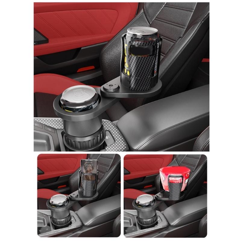 Versatile Car Cup Holder Multifunctional Car Cup Stand Sturdy & Reliable Cup Organizers Rotating Rack for Easy Access