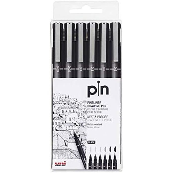 Marqueur - MITSUBISHI - Pin-200(S) - Noir - Pointe Moyenne - Non Rechargeable