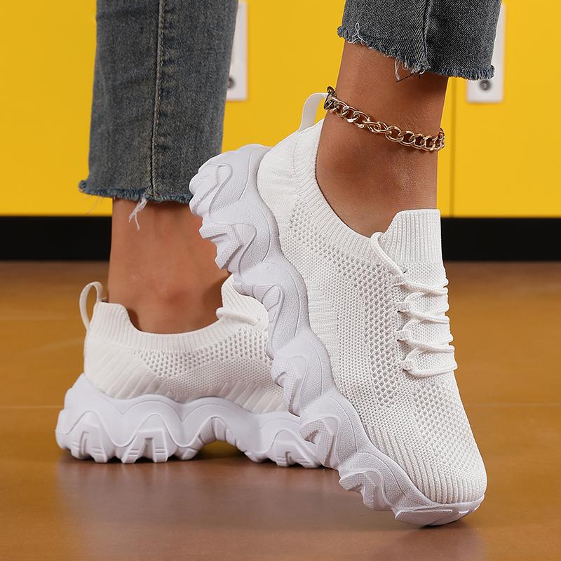 New Women'S Shoes Breathable Soft Sole Anti Slip Wear Resistant Fashion Leisure Platform Shoes Comfortable Summer Sneakers Women