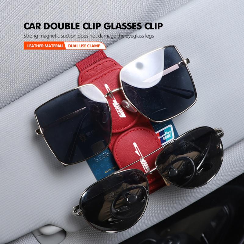 AHL1 Car Sun Visor Eyeglass Holder Card Clip Storage Accessories For KIA Rio K5 K2 Sportage Ceed Sorento Picanto Stinger Soul