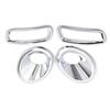 4PCS Chrome Front + Rear Fog Light Cover Trim Bezel For Renault Koleos 2008-2012