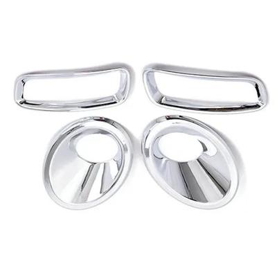 4PCS Chrome Front + Rear Fog Light Cover Trim Bezel For Renault Koleos 2008-2012