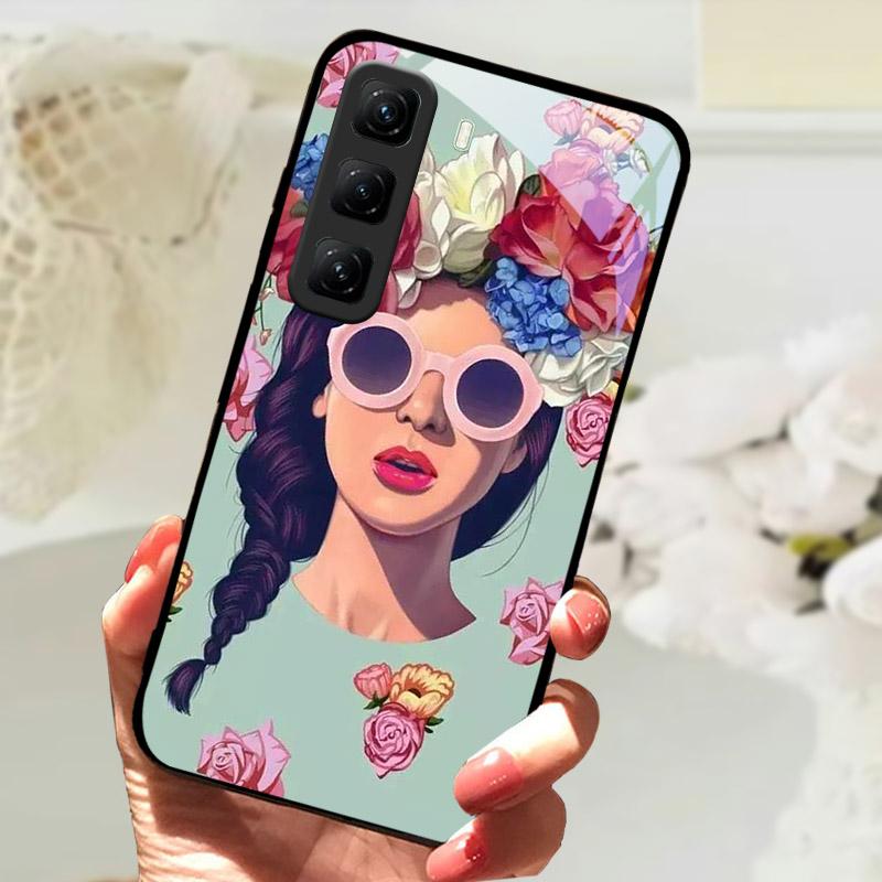 Gehärtetes Glas Case Für Infinix Hot 60 60i Hot60 Pro Plus 60Pro Handy Rückabdeckung Vollständige Abdeckung Linsenschutz Hülle Fundas Etui