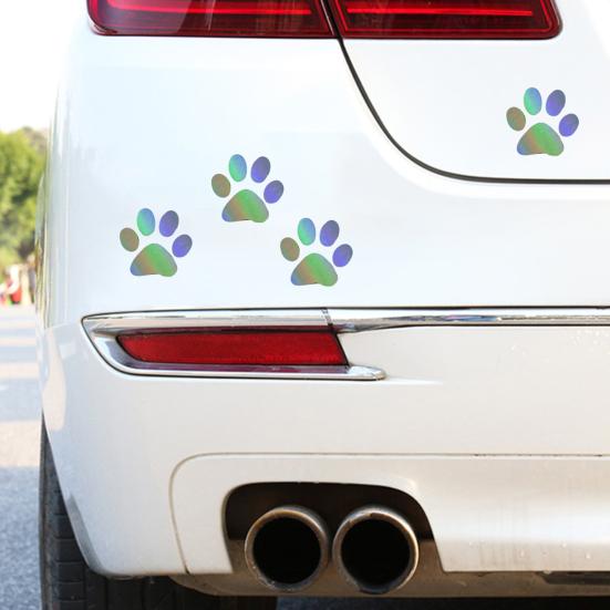 Car Decor Sticker Eye-catching Fine Workmanship PVC Animal Cat Paw Print Sticker for Car