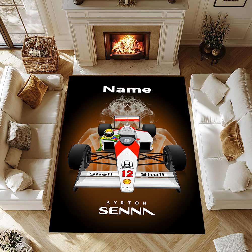 Truck Racing5 Customize Your Name Rug, Office Chair Cushion, Home Bedroom Living Room Gift.