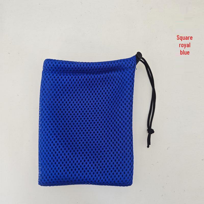 Mesh Drawstring Bag with Spring Buckle - Ideal for Sunglasses, Mobile Phones, and More. Versatile Grid Storage for Everyday Essentials.