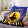 Custom Name Undersea Adventure Flannel Blanket Throw Blanket Soft Warm Sofa Bed Home Decor Unique Gift