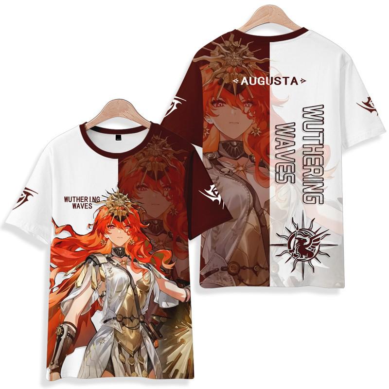 Games Wuthering Waves Galbrenr 3D Print T-Shirts Streetwear Men Fashion Oversized O-Neck Short Sleeved