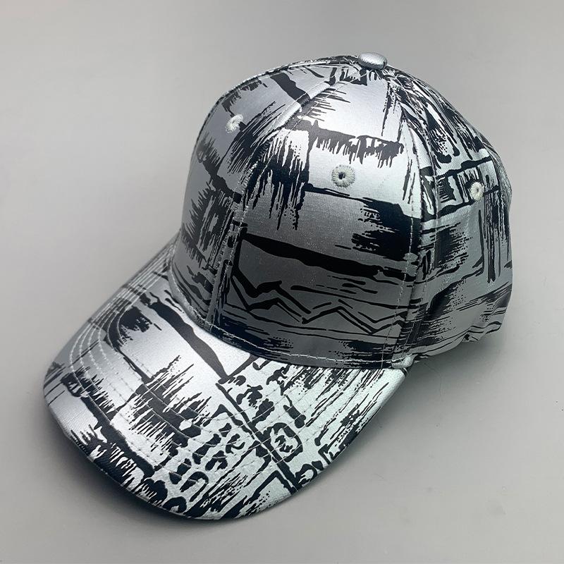 Plain Leather Kpop Alphabet Fashion Men'S And Women'S Baseball Caps Cotton Versatile Reflective Hip Hop Sports Sun Hat Batch