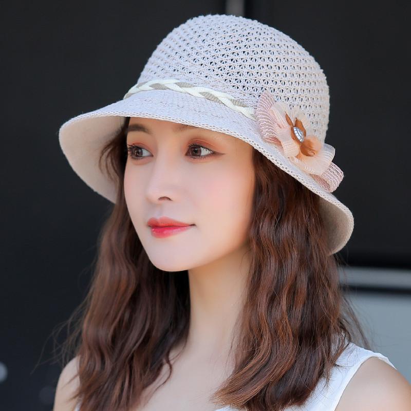 Women's Summer Hats Wide-Brimmed Foldable Sunhat Trendy Breathable New Bucket Hat