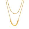 Titanium Steel Double Layer Square Bead Necklace - Non-Fading, Versatile Light Luxury Women's Sweater and Clavicle Chain.