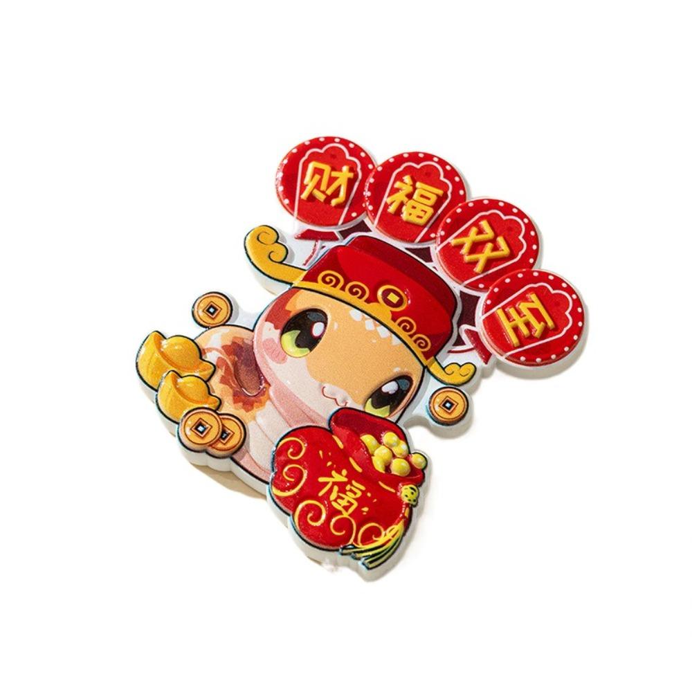 1/4pcs Resin Spring Festival Couplet Cute Fridge Magnets  Locker Cabinet