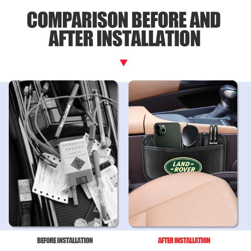 Leather Car Storage Pocket Seat Back/Door/Center Console Organizer for Land Rover Discovery Freelander 3 SVR L320 L330 Evoque Defender Range Rover