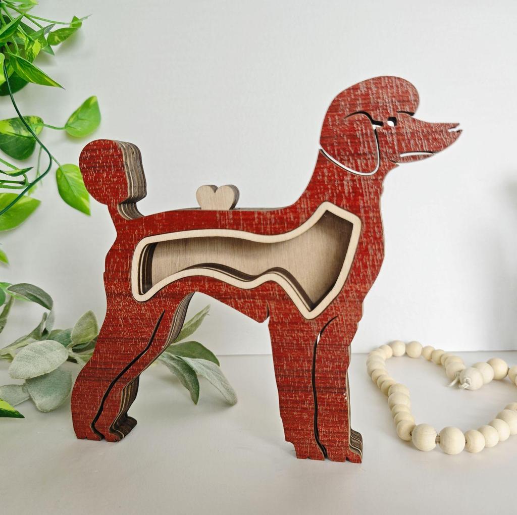 Solid Wood Handwritten Name Dog Hair Memorial Box My Pet's Fur Container Storage Box Pet Ashes Box Pet Memories Collecting Box