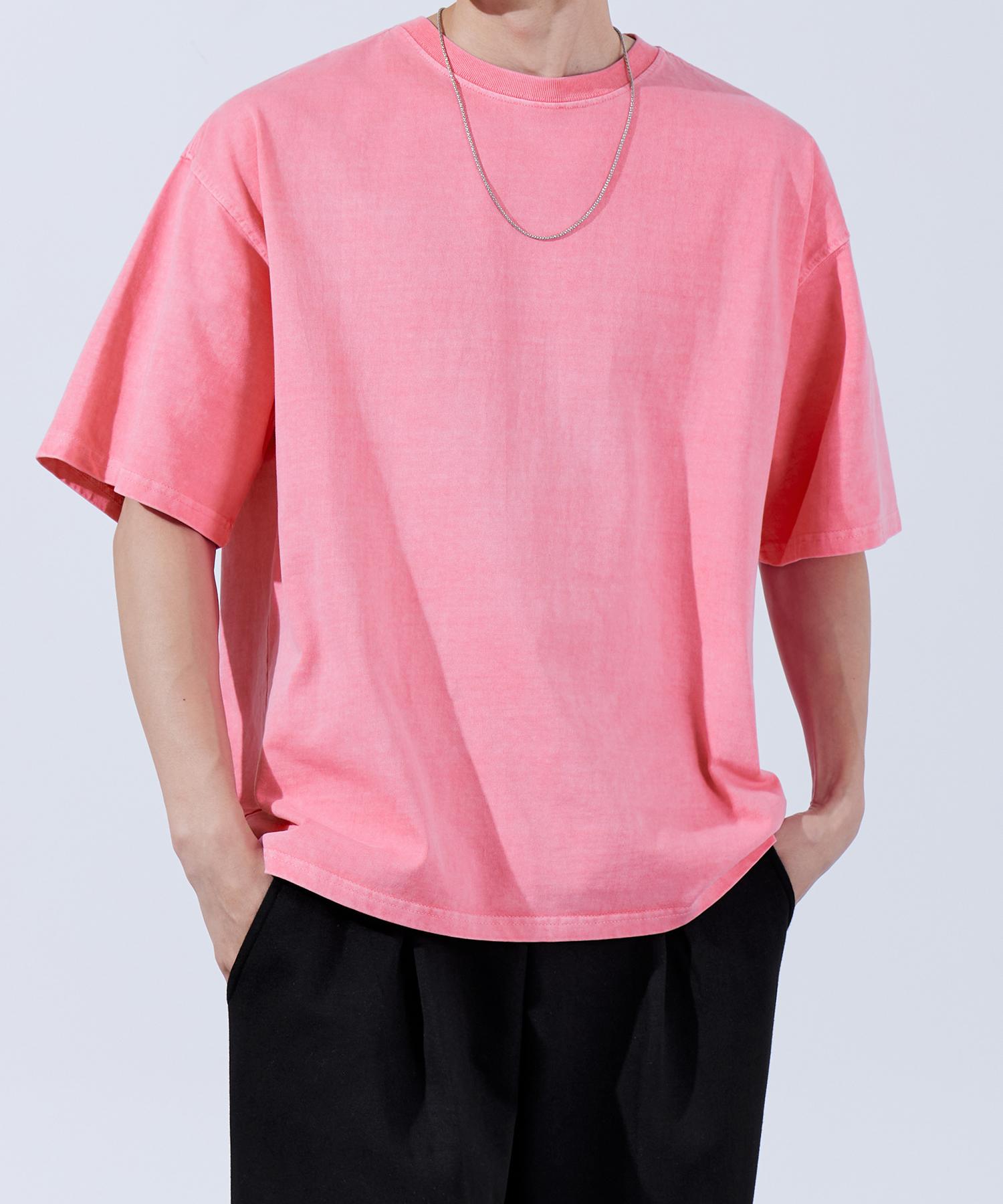 Top Boy Heavy Duty Pigment Oversized Short Sleeve T-Shirt Dusty Pink Dusty Pink/M