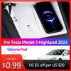 Car Sticker For Tesla Model 3 Y Juniper Highland 2023-2025 Refreshed Wireless Silicone Pad Car Center Control Anti-skid Pad Car