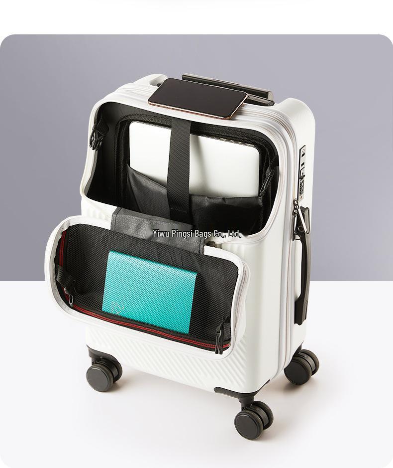 Ping Si 20-Inch Multifunctional Carry-On Suitcase for Women, Men, and Students