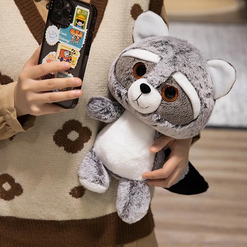 Kuscheltiere Waschbär Plüschtier Schönes weiches süßes Puppenkissen für Mädchen Kinder Kinder Baby Geburtstagsgeschenk