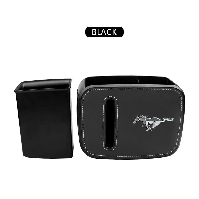 

Новая наклейка на машину 2026 года, автомобильный мусорный бак, корзина-органайзер, держатель для хранения, сумка для Ford Mustang Mach E 2014 2015 2017 2018 C чёрный