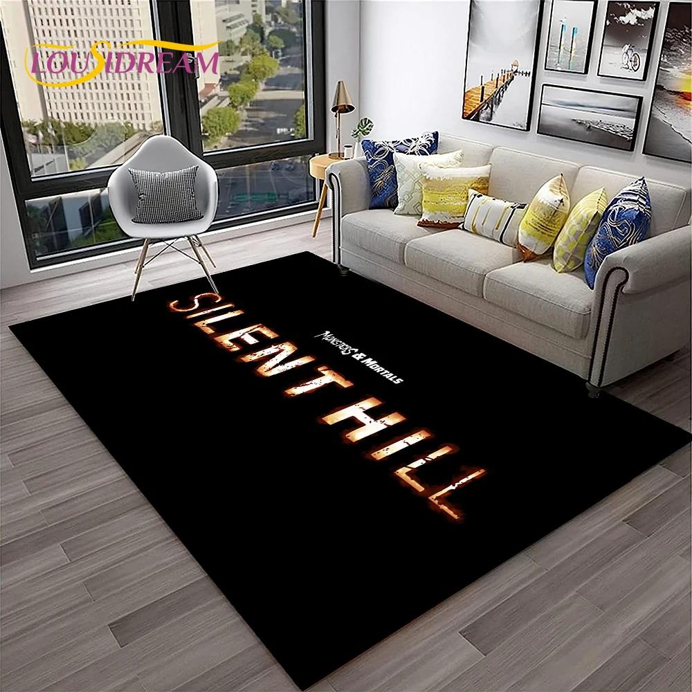 Tappeto Tappetino Decorativo per Casa Soggiorno Camera da Letto Divano Stanza dei Giochi Zerbino, Tappeto da Area Tappetino Antiscivolo, Gioco Film Horror 3D Silent Hill