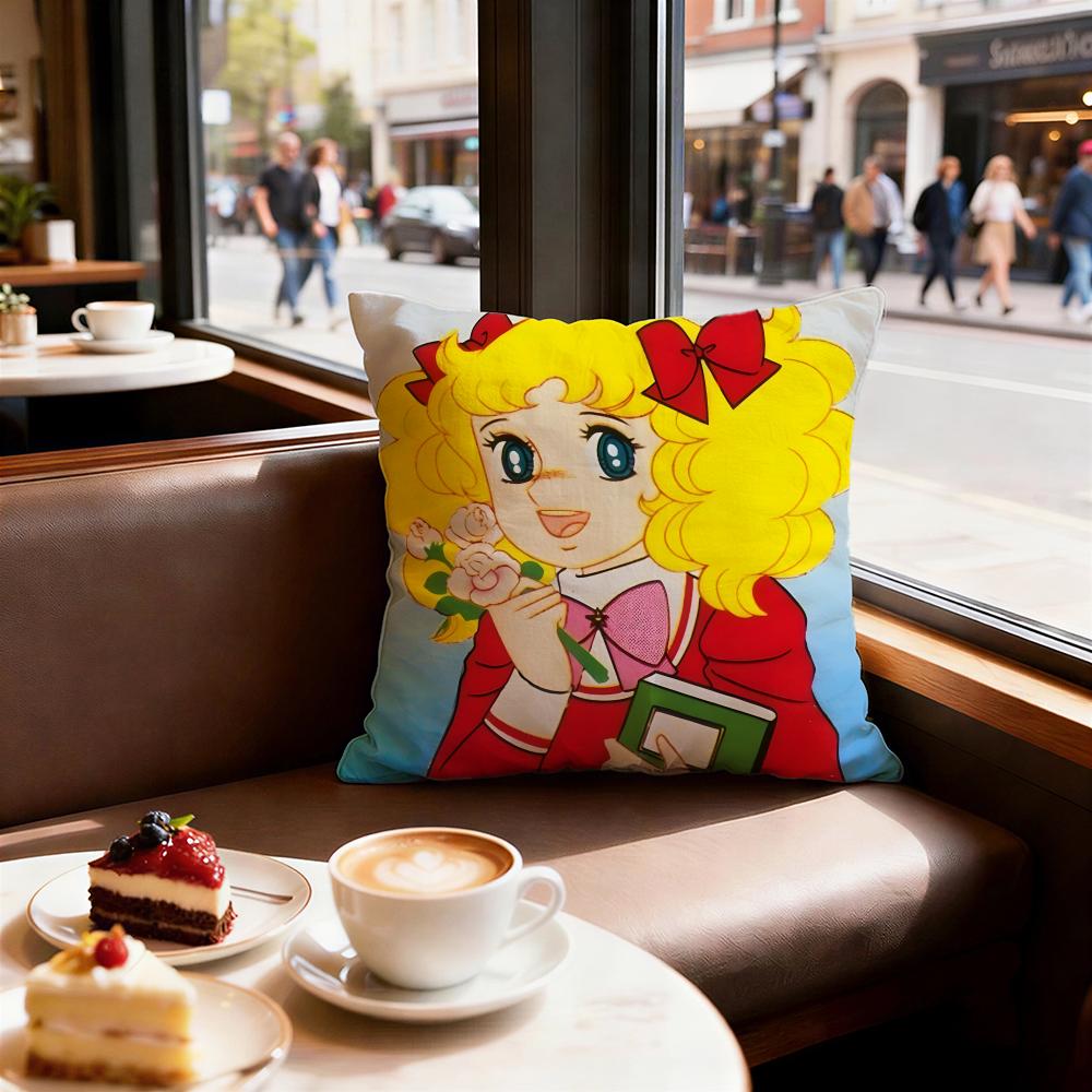 Anime Candy Candy Cushion Cover Decorative Cushions Covers Cover Sofa 50x50 Pillow 4 Piece 45x45 40x40 Pillowcase